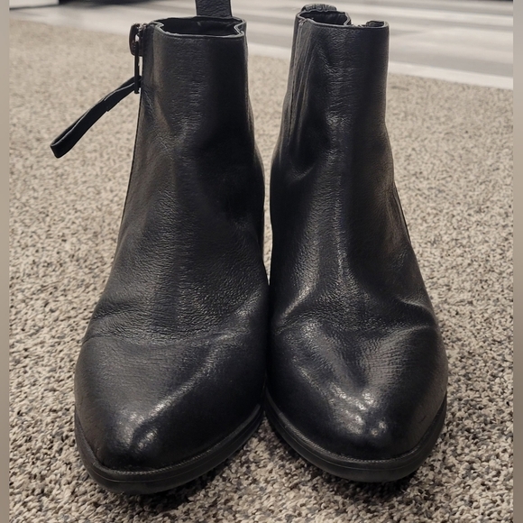 Steve Madden Peele Ankle Boots Womens Size 8.5 Black Leather Casual Zip - Picture 5 of 12